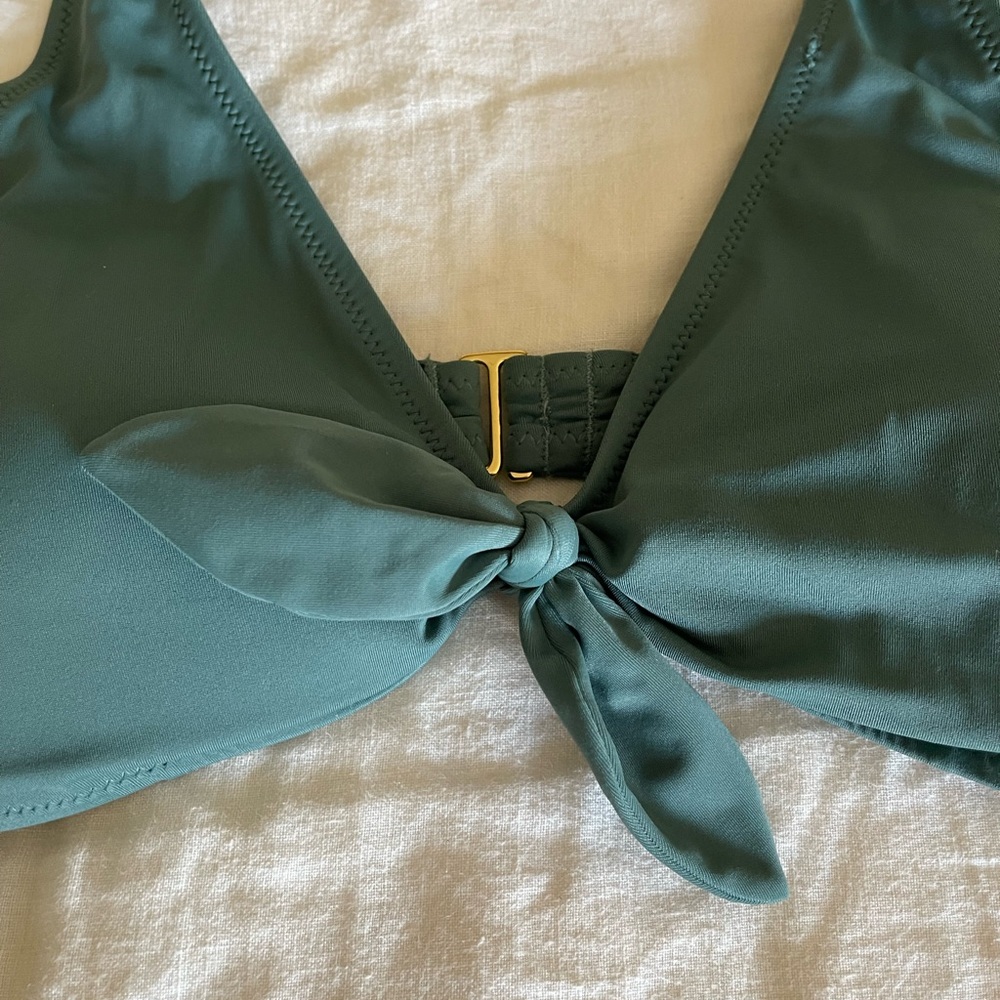 Lively Deep Green Tie-Front Bikini Set - Picture 4 of 8